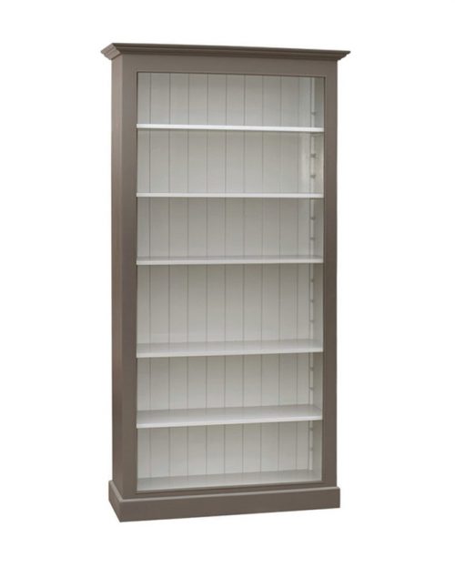 Librería de madera maciza con estantes adaptables en altura, disponible en varios colores