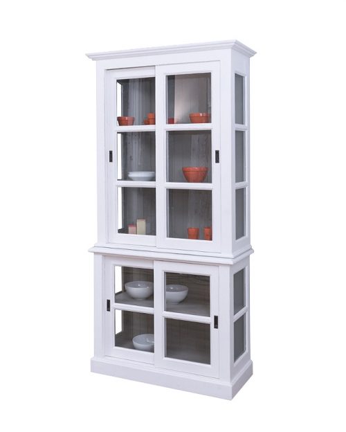 Vitrina dos cuerpos con puertas correderas